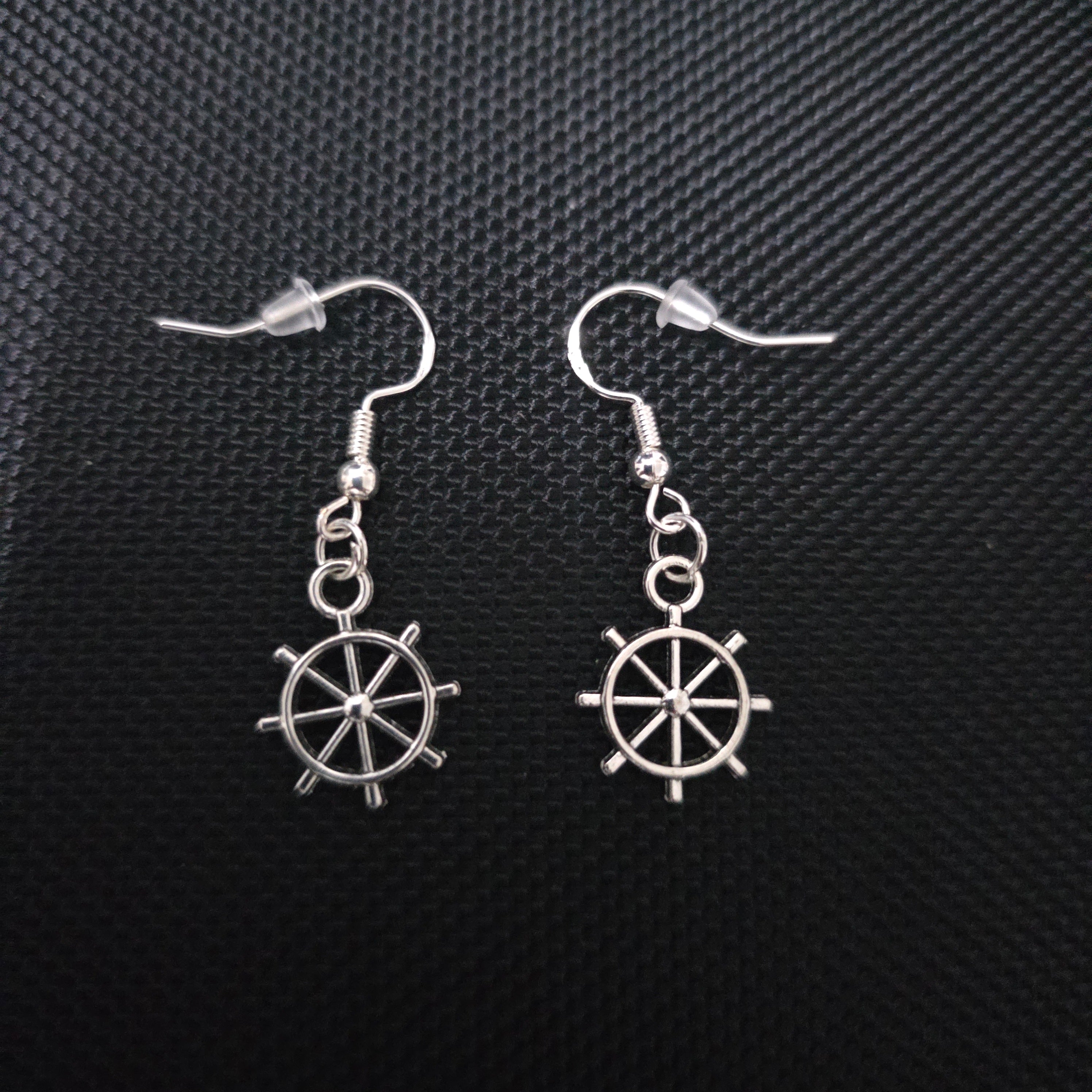 Ships wheel earrings