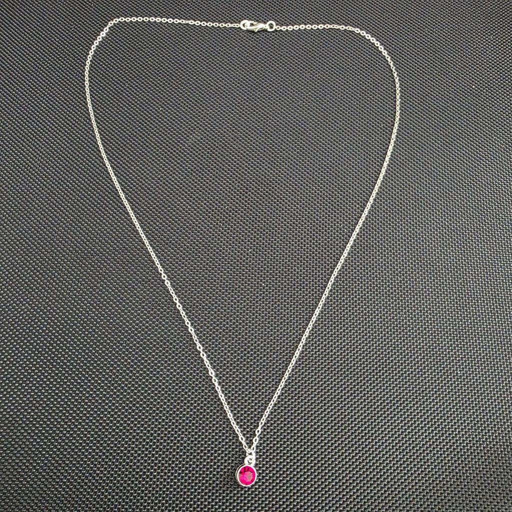 Dark red gem necklace