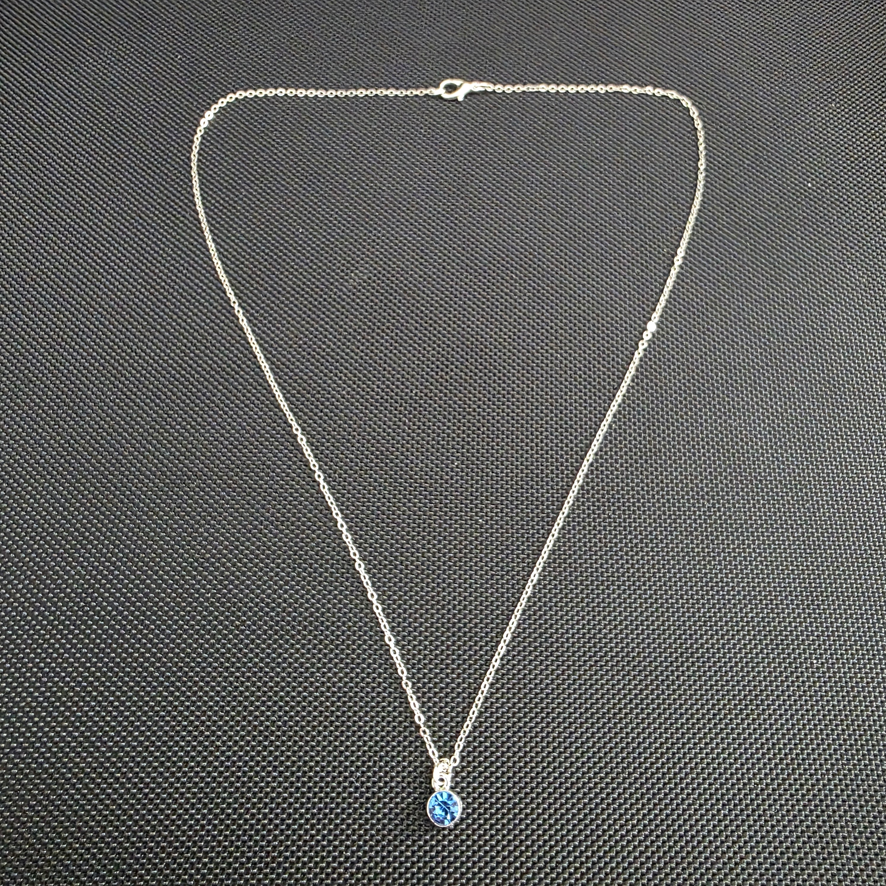 Blue gem necklace