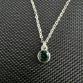 Dark green gem necklace