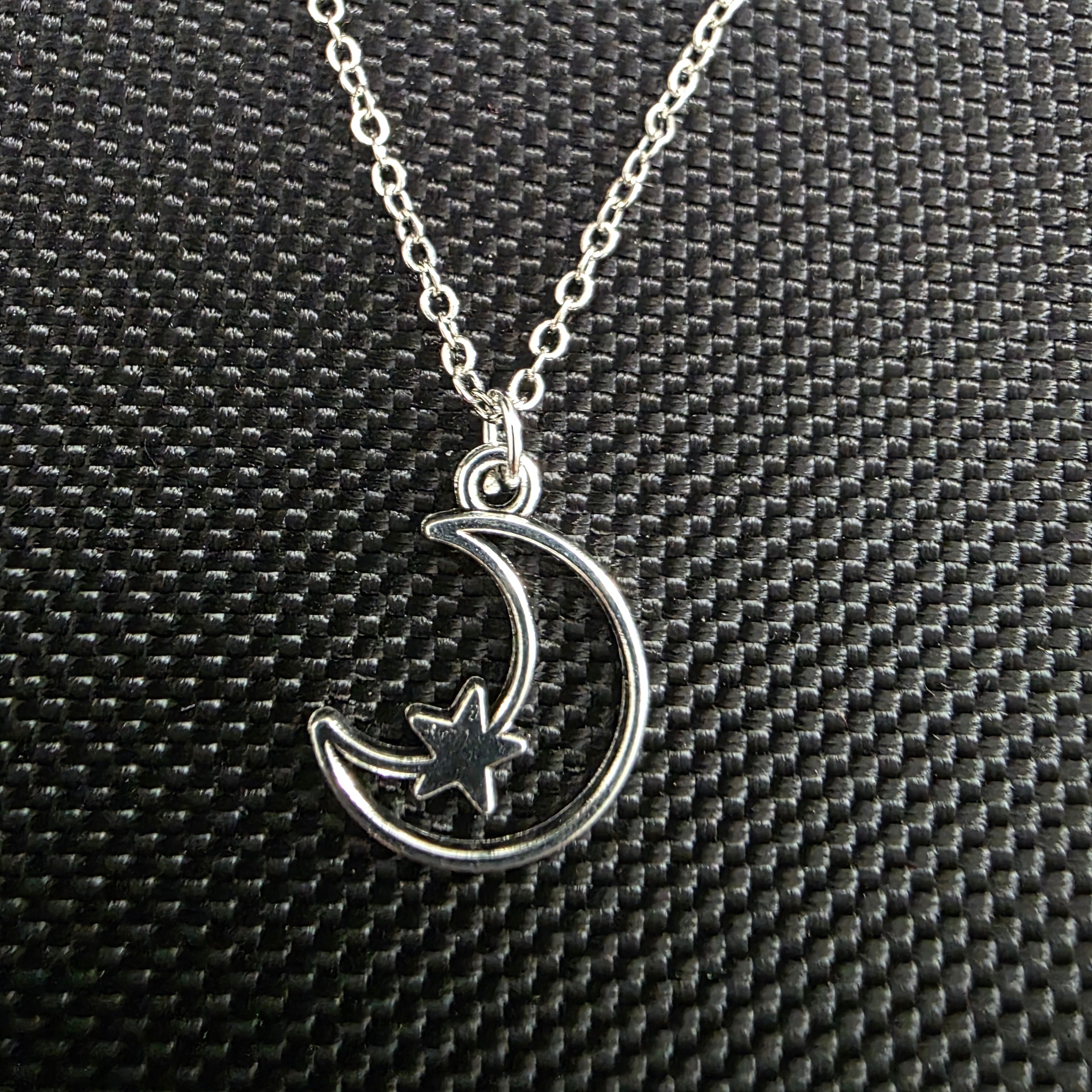 Moon and star necklace