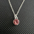 Pink gem necklace