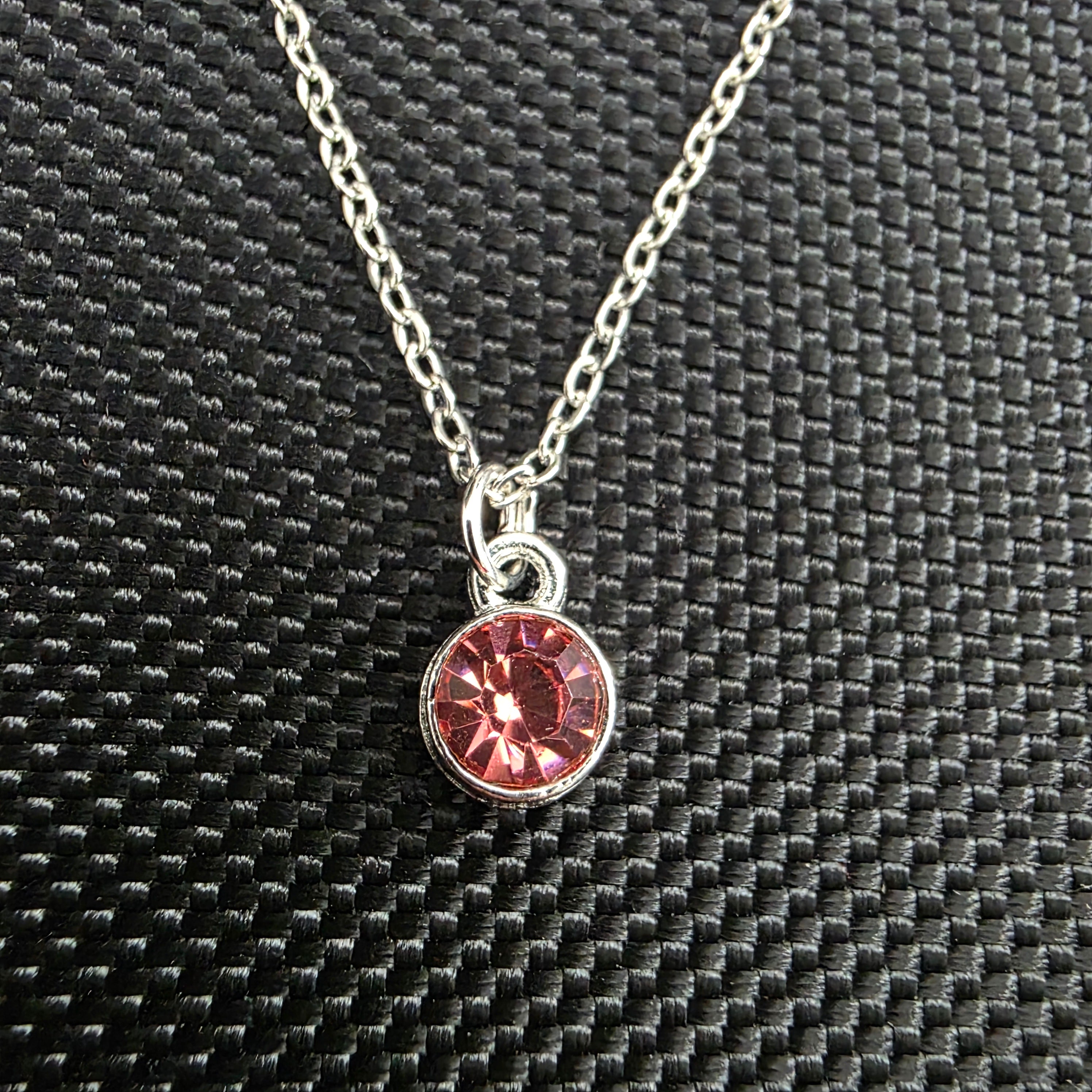 Pink gem necklace